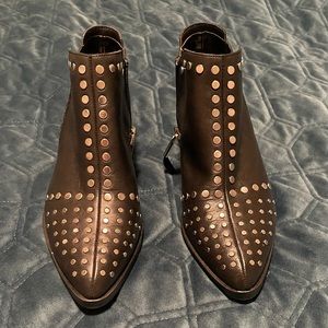 1. Slate black studded booties - size 5